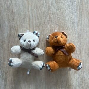 Set of 2 Anthropologie Christmas Tree Bear Ornaments